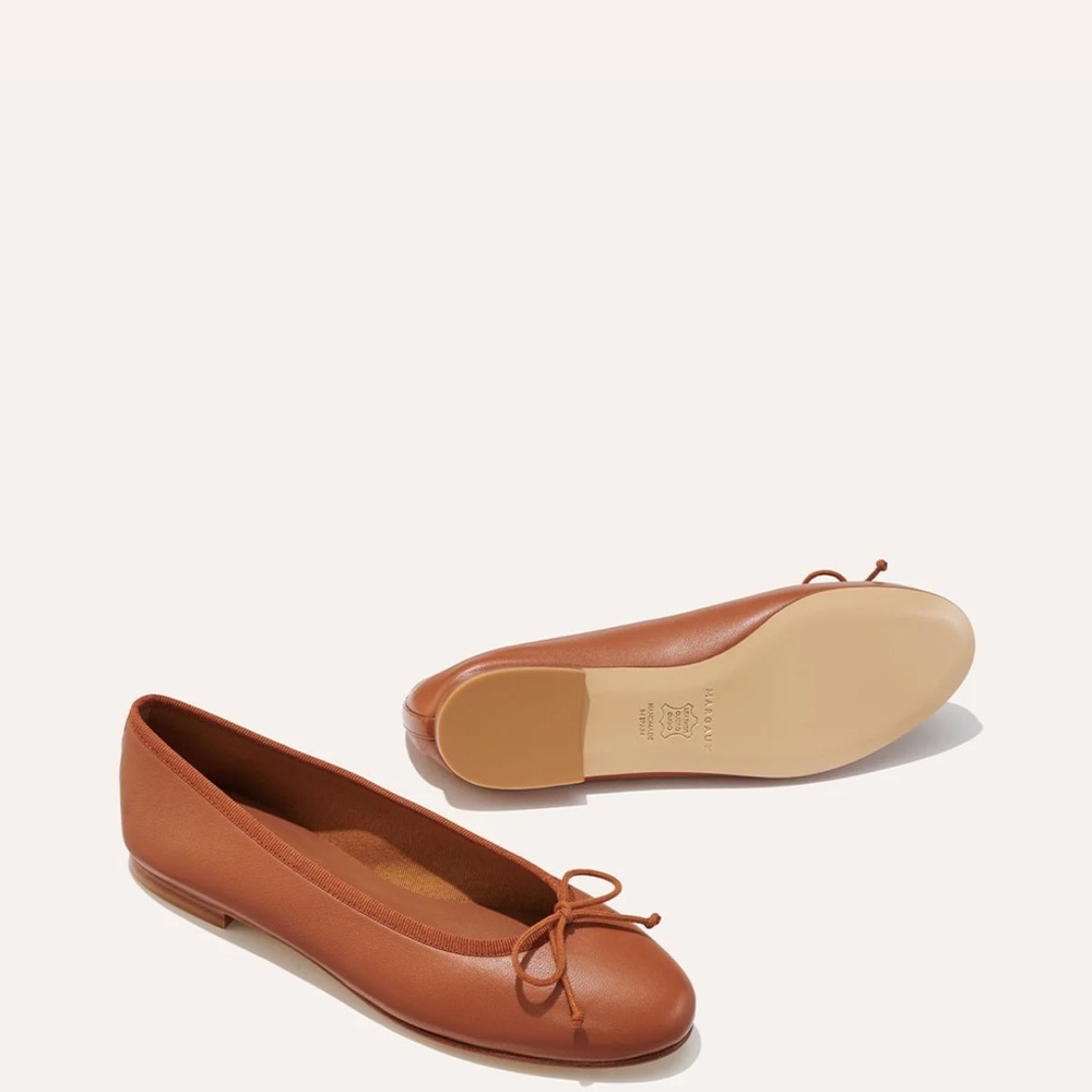 Margaux Demi Ballet Flats in Saddle Nappa - Picture 3 of 7